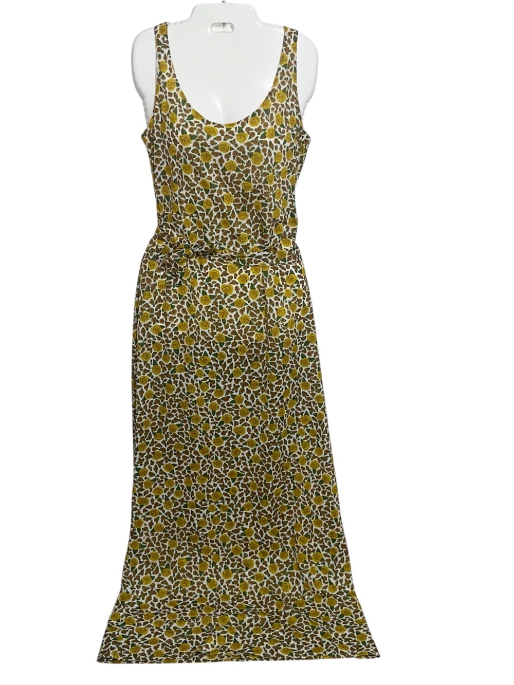 70s Dress Womens Vtg Size 14 Ban-Lon Italy Hand Printed Forest Fairy Retro Boho